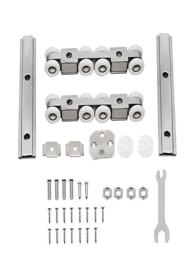 Volo 8 Wheels Door Track roller, Roller for C channel, Hanging Door Slide Wheel Track, Track Roller Sliding Door Roller Set Caster Sliding Door 8 Wheel Kit - Image 3